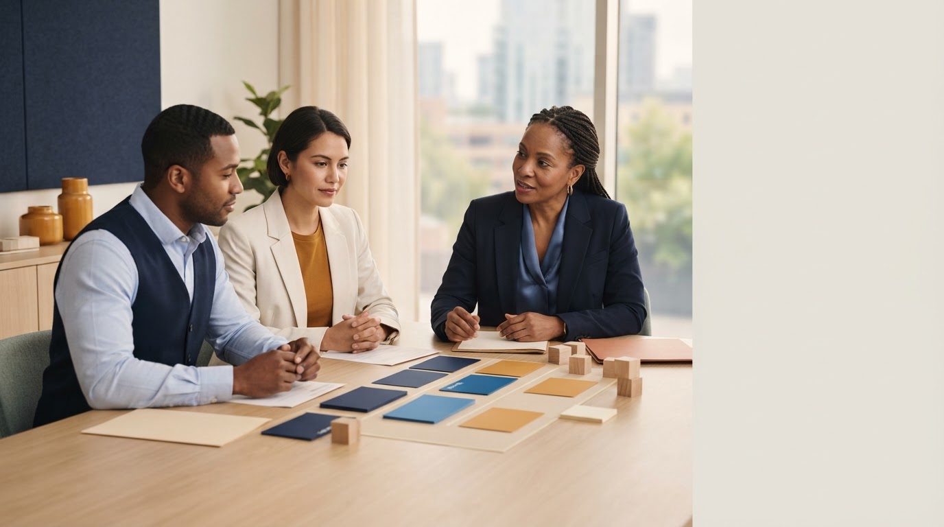 An advisor speaking with a customer about their workforce needs